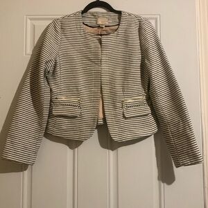 KENAR, Small front pockets, color black with stripes color cream